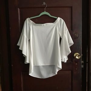 White Off-The-Shoulder Top